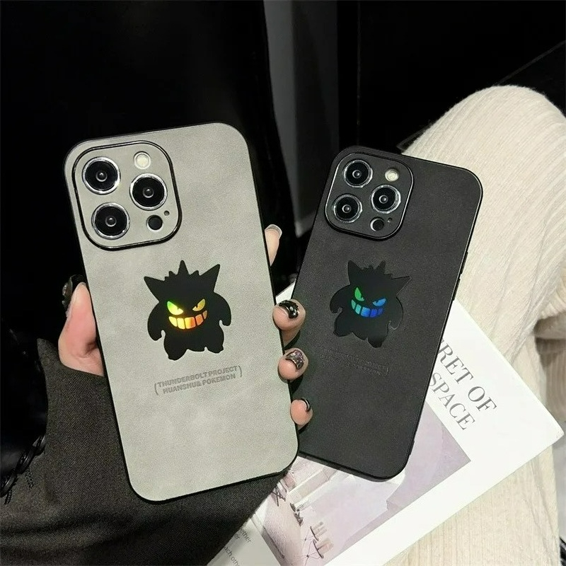 Phone Accessories Kiosk - เคสโทรศัพท์ลายการ์ตูนอนิเมะ เก็นการ์ หนังเทียม ลายเลเซอร์ สำหรับ iPhone