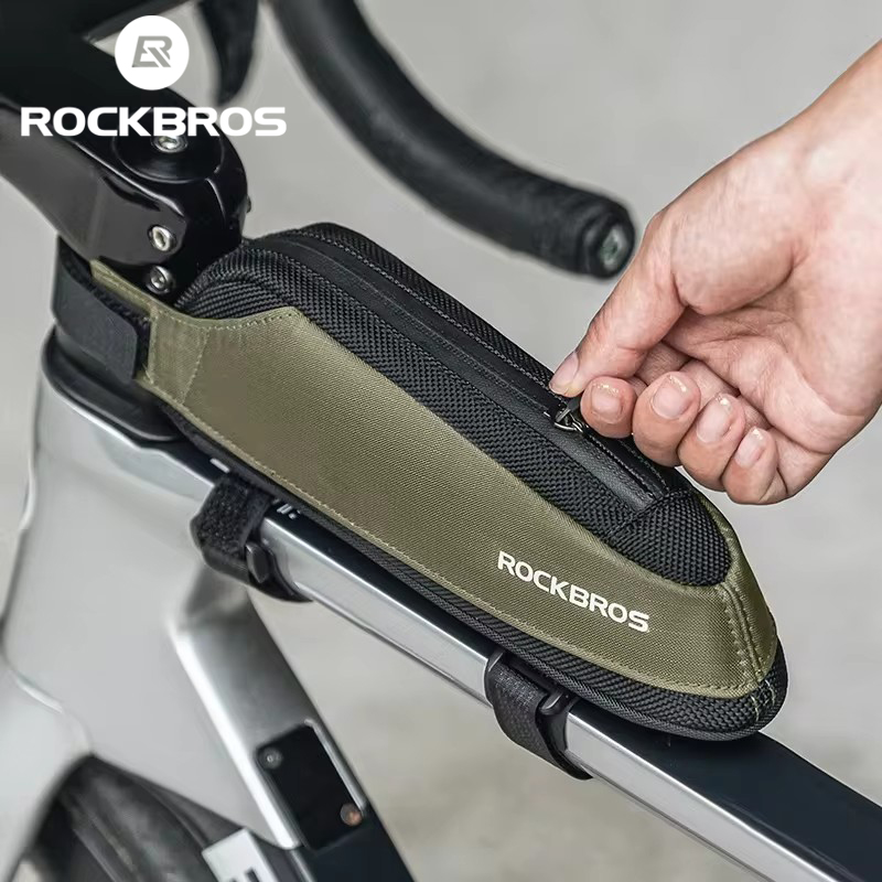Youtube Phone Accessories - ROCKBROS กระเป๋าจักรยานขนาดเล็กแบบพกพา Ultralight ขี่จักรยานกระเป๋าท่อด้านบน Mountain MTB