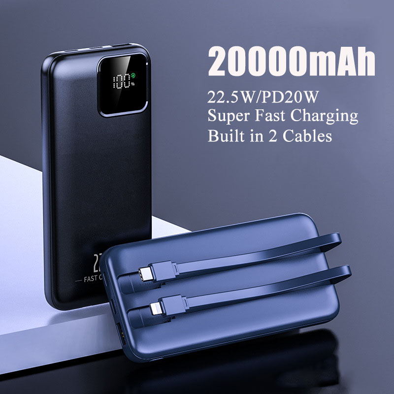 Portable Charger 20000Mah - 20000mAh Power Bank Charger แบบพกพาภายนอกแบตเตอรี่ในตัว 2