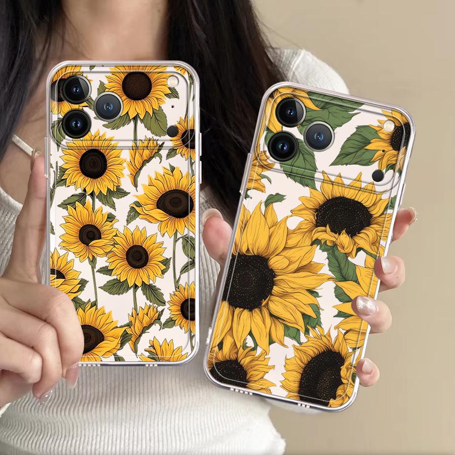 Phone Accessories Kiosk - เคสลายดอกทานตะวันน่ารักสำหรับ Apple iPhone 17 Pro Max