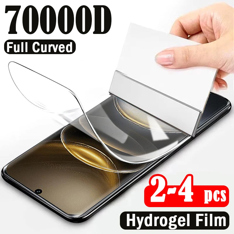 Vivo V40 - 2-4Pcs โค้งเต็มรูปแบบฟิล์ม Hydrogel สําหรับ Vivo X100