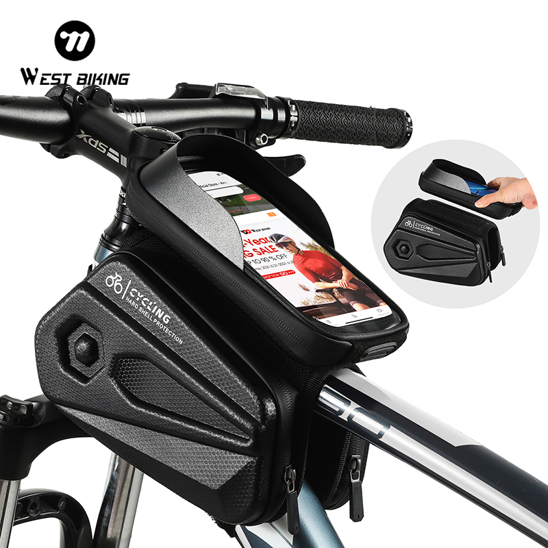 Youtube Phone Accessories - กระเป๋าติดจักรยาน WEST BIKING สำหรับใส่โทรศัพท์มือถือแบบหน้าจอสัมผัส กันน้ำ ขนาด
