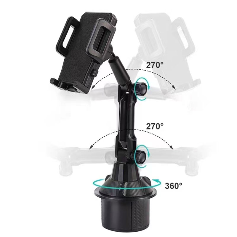 Youtube Phone Accessories - รถผู้ถือโทรศัพท์ถ้วยน้ําผู้ถือ Mount อุปกรณ์ตกแต่งภายในรถยนต์ Anti-SLIP ปรับหลอดยาวโทรศัพท์มือถือนําทางสนับสนุน