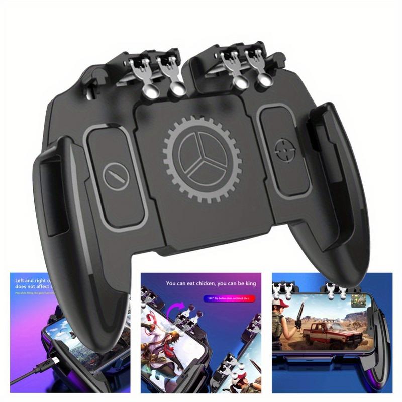 Gaming Trigger Phone - ที่จับโทรศัพท์มือถือแบบ 6 นิ้ว พร้อมพัดลมระบายความร้อน จอยสติ๊กเกมแพด ตัวควบคุม