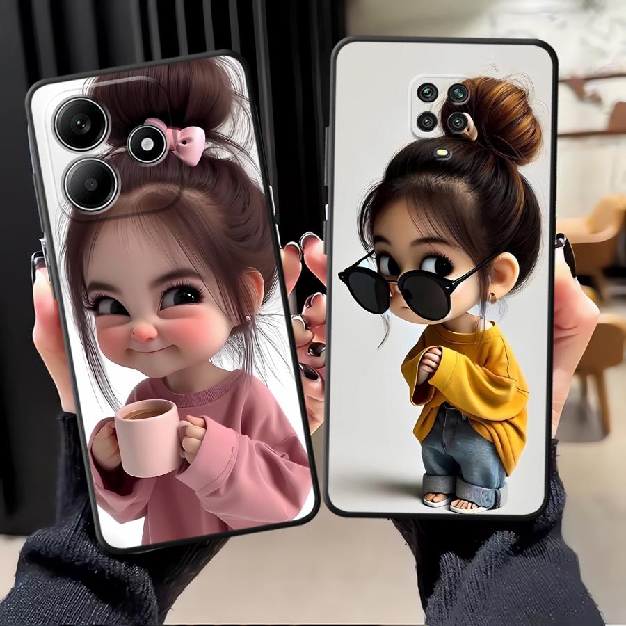 Phone Accessories For Girls - เคสโทรศัพท์ลายการ์ตูนสาวน้อยสำหรับ Xiaomi Redmi Note 14 10