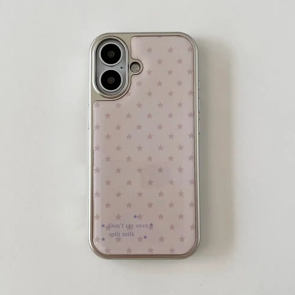 Phone Accessories For Girls - เคสโทรศัพท์แบบหยดกาวลายดาวสีชมพูสไตล์สาวเกาหลี สำหรับ Samsung Galaxy S23 FE