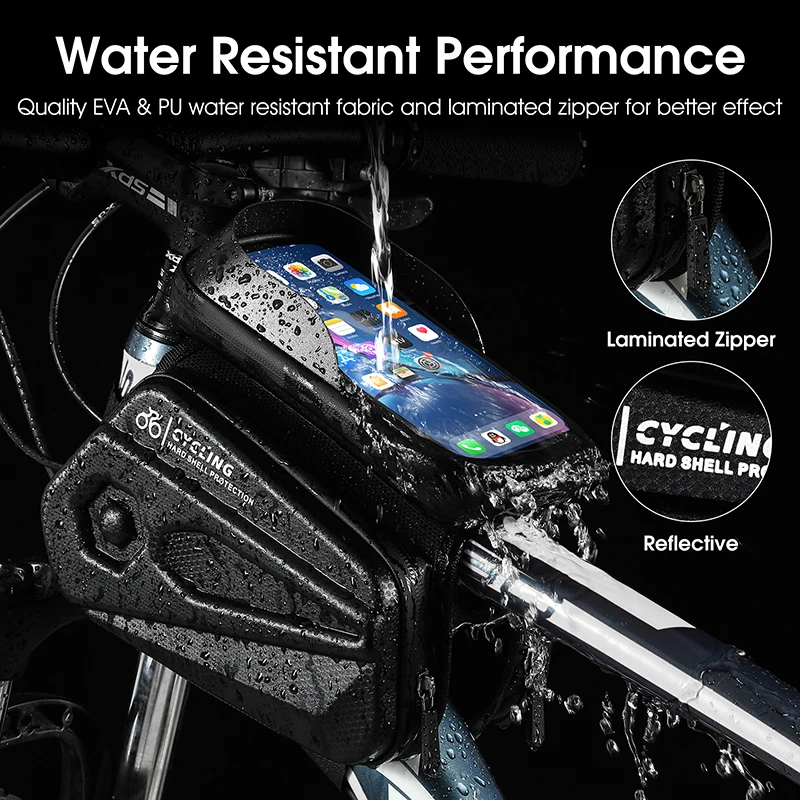 Youtube Phone Accessories - กระเป๋าจักรยาน WEST BIKING สำหรับติดตั้งด้านหน้าเฟรมจักรยานเสือภูเขา อุปกรณ์เสริมสำหรับการปั่นจักรยาน คุณภาพสูง