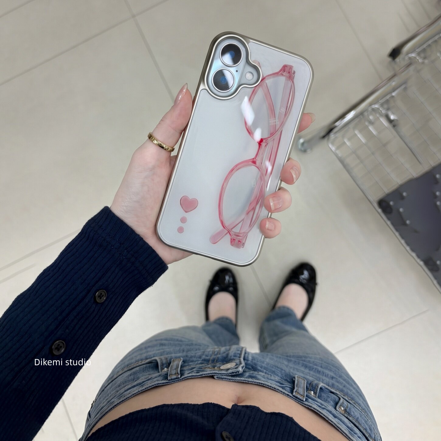 Phone Accessories For Girls - เคสโทรศัพท์น่ารักลายหัวใจสีชมพูสไตล์เกาหลีสำหรับ iPhone 17 Air 16 E
