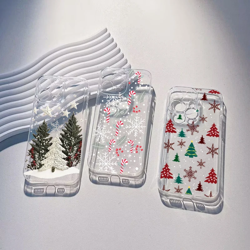 Vivo V40 - เคสลายต้นคริสต์มาสเกล็ดหิมะสำหรับ Vivo Y31 V60 V30 V27