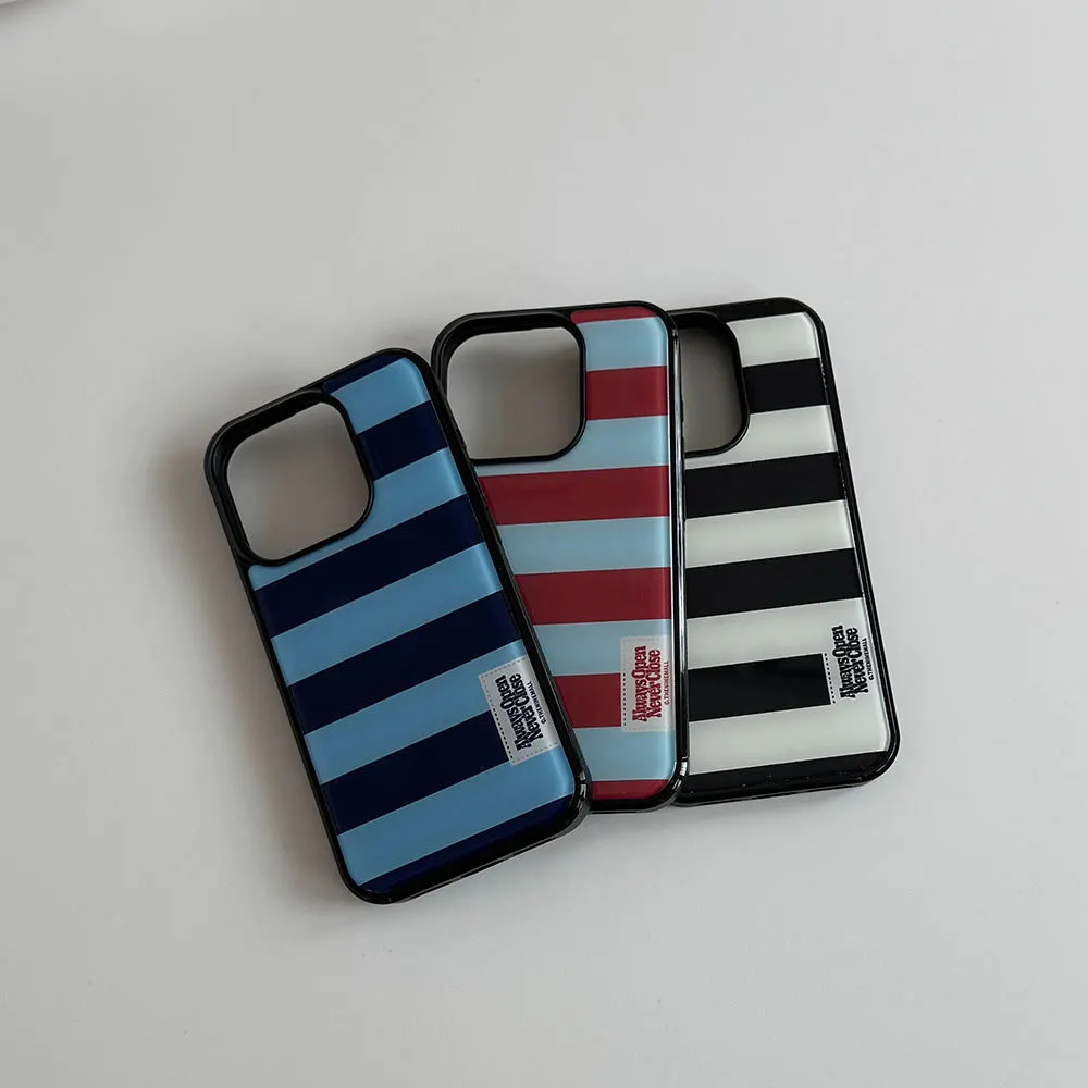 Phone Accessories Display - เคสโทรศัพท์ลายทางสีสันสดใสแบบเต็มจอสไตล์เกาหลี สำหรับ Samsung Galaxy S23 FE