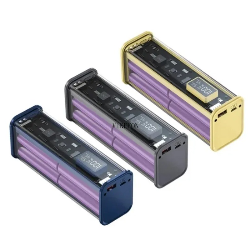 Portable Charger 20000Mah - 22.5W DIY แบตเตอรี่ Charger Case โปร่งใส