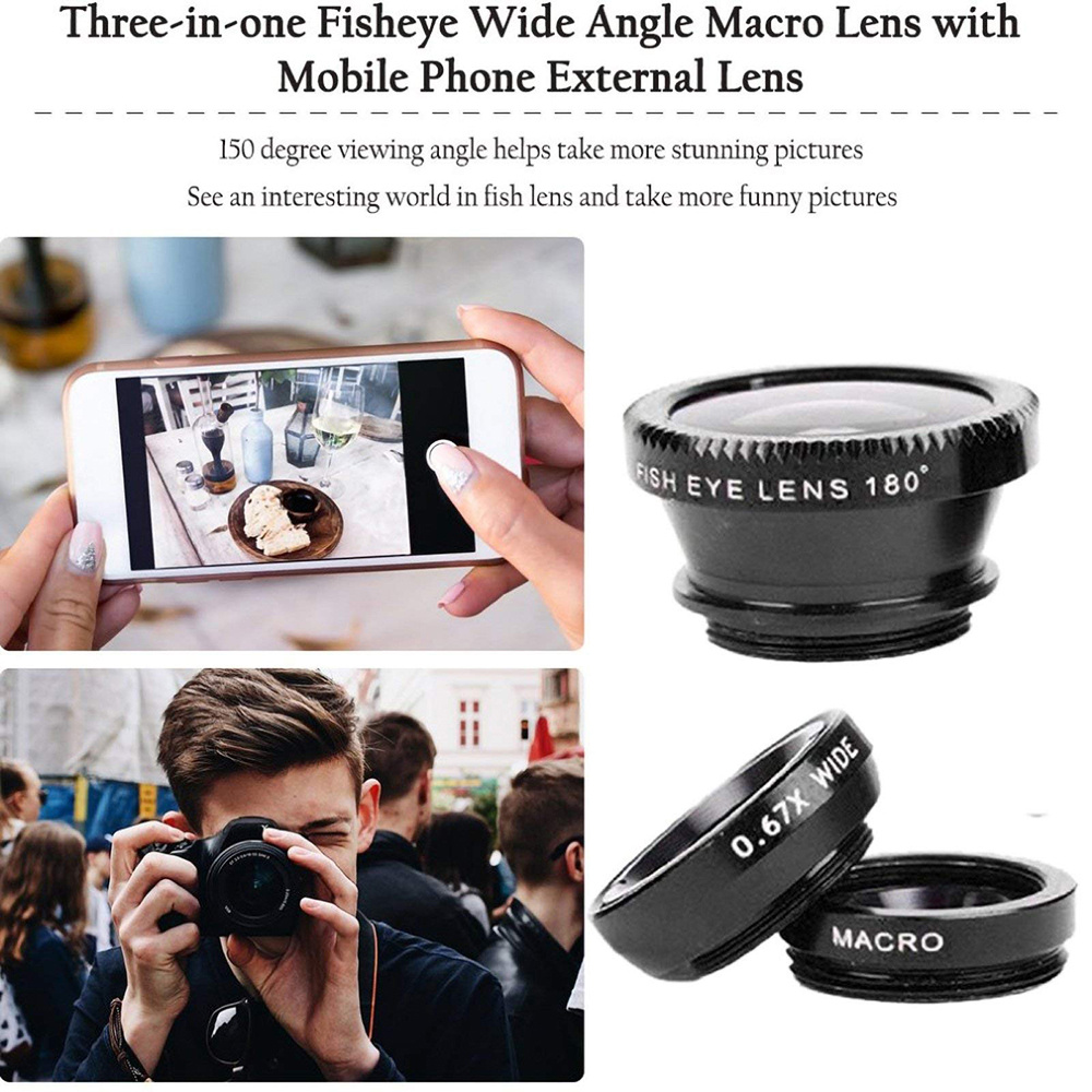 เลนส์ฟิชอาย 3 in 1 อเนกประสงค์ - Lens Camera Clip บทวิจารณ์และราคา