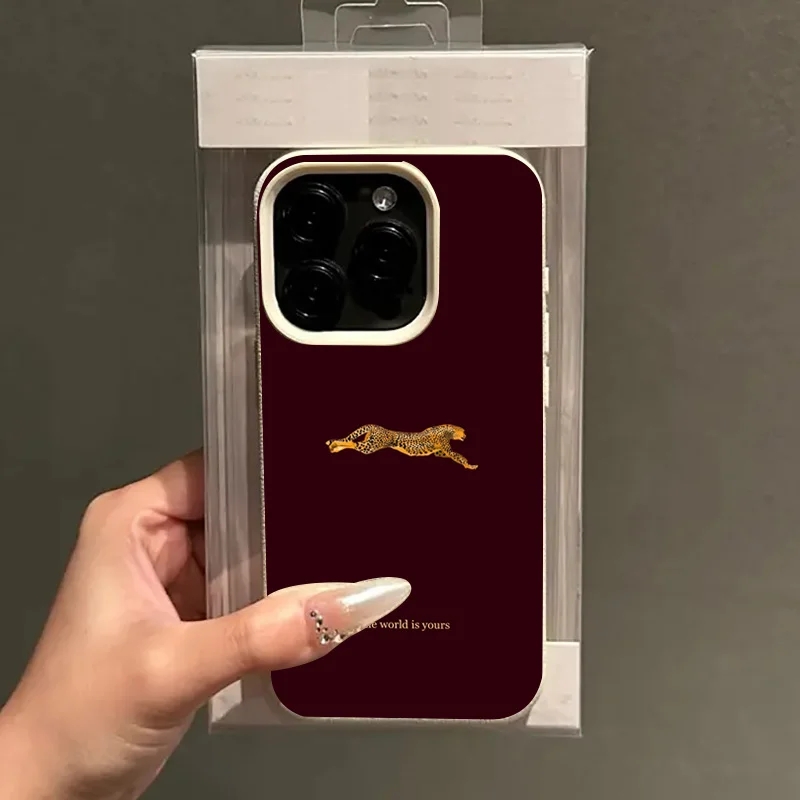 เคสโทรศัพท์ลายเสือดาวสีแดงไวน์ - Phone Accessories Red บทวิจารณ์และราคา