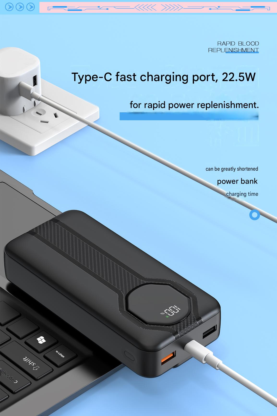 พาวเวอร์แบงค์ 20000mAh พร้อมจอ - Portable Charger 20000Mah บทวิจารณ์และราคา