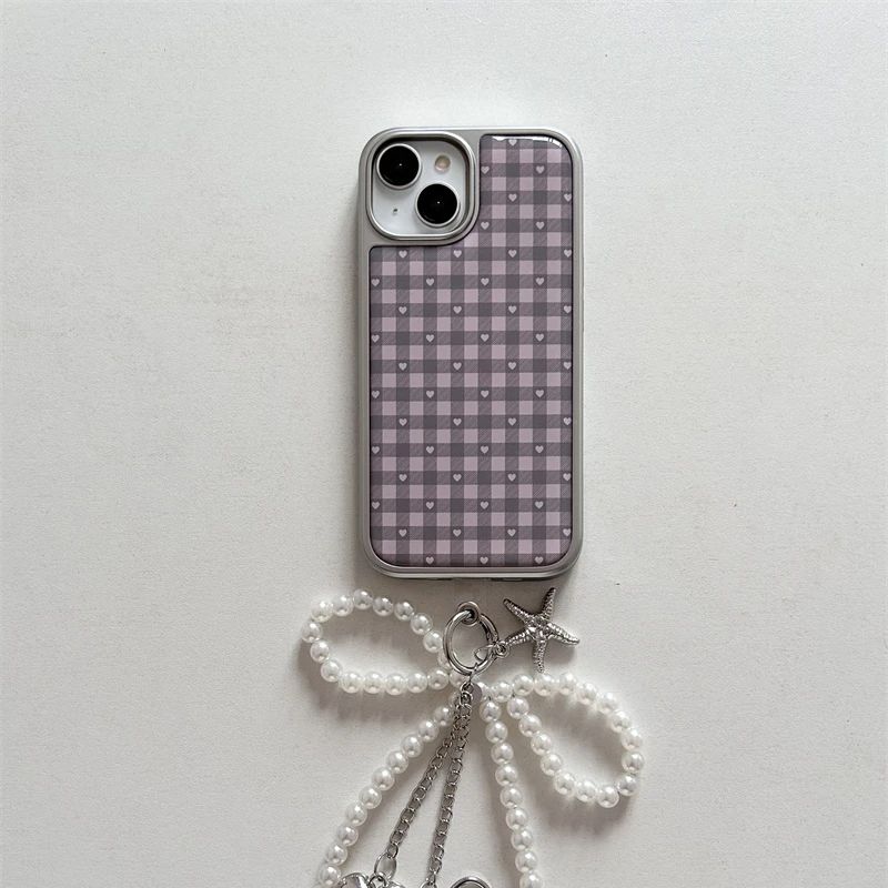 เคสโทรศัพท์ลายตารางสีชมพูม่วงร - Phone Accessories For Girls บทวิจารณ์และราคา