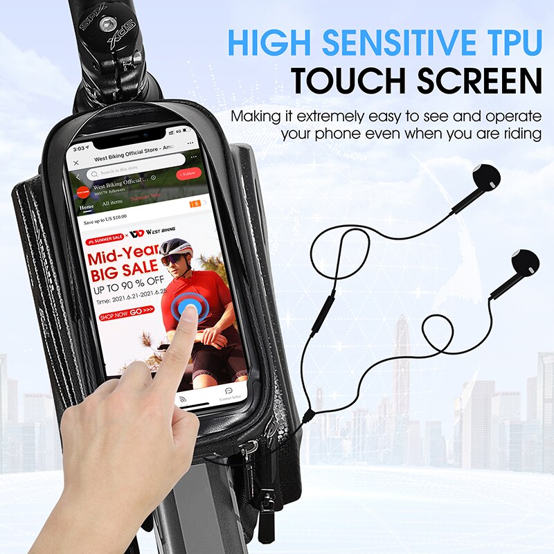 กระเป๋าติดจักรยาน WEST BIKING  - Youtube Phone Accessories บทวิจารณ์และราคา