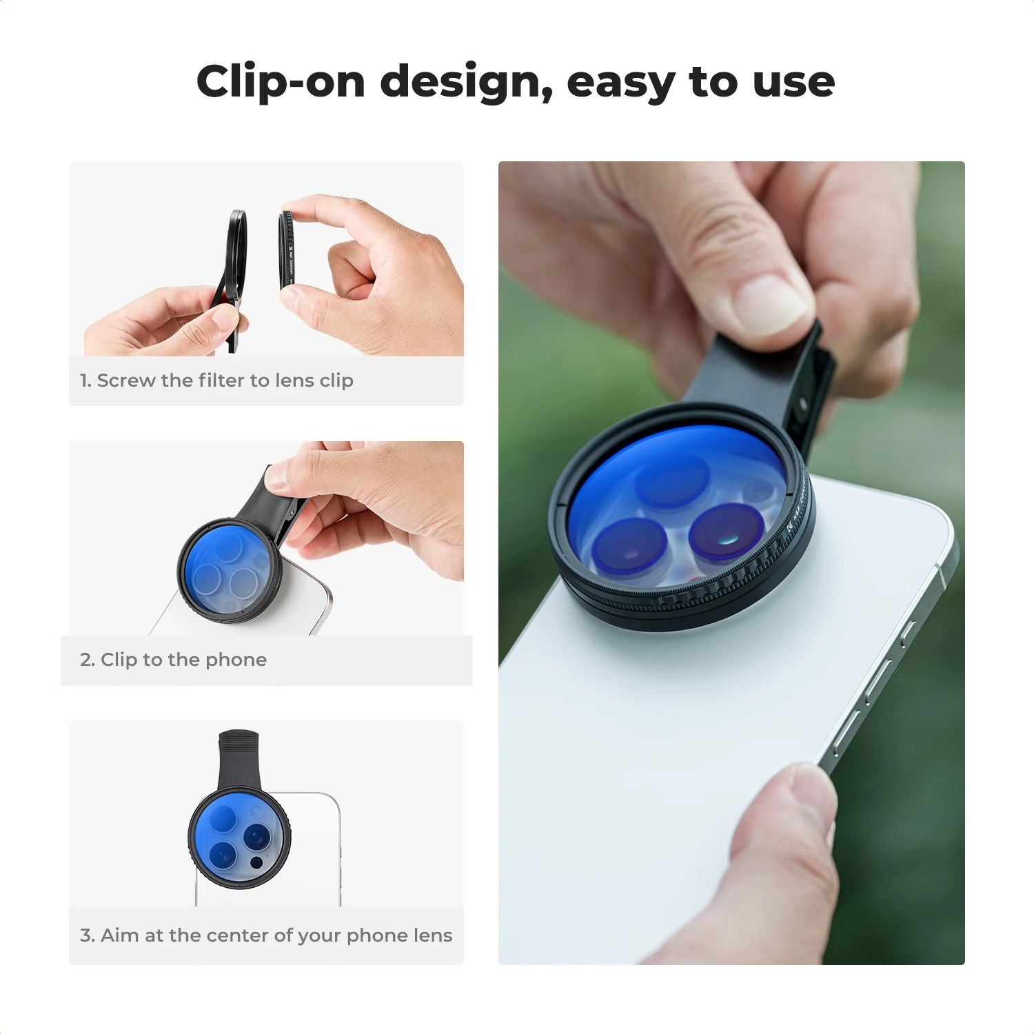 K&F CONCEPT ฟิลเตอร์คลิปออน CP - Lens Camera Clip บทวิจารณ์และราคา