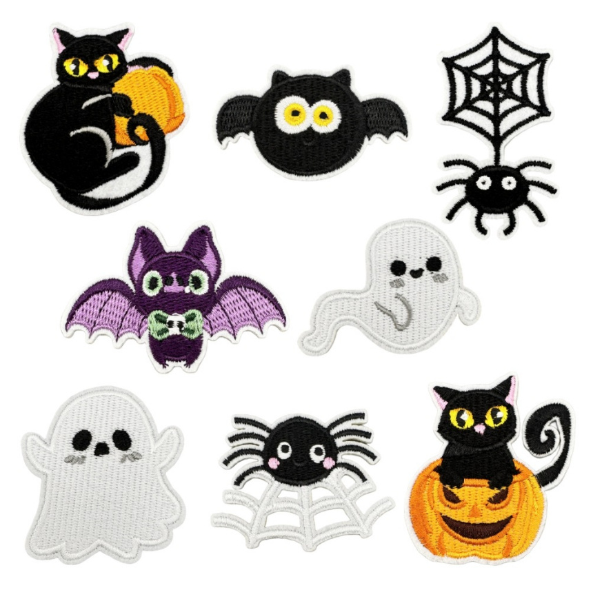 10 ชิ้นฮาโลวีนชุดแพทช์ปักเหล็ก - Phone Accessories Pictures บทวิจารณ์และราคา