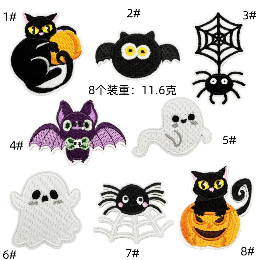 10 ชิ้นฮาโลวีนชุดแพทช์ปักเหล็ก - Phone Accessories Pictures บทวิจารณ์และราคา