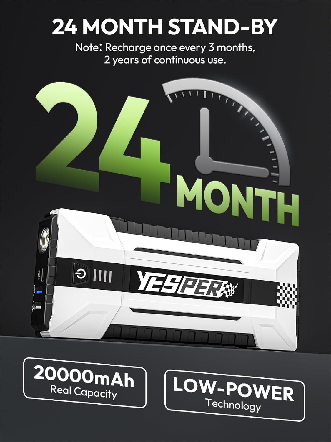 เครื่องช่วยสตาร์ทรถยนต์ YEPSER - Portable Charger 20000Mah บทวิจารณ์และราคา