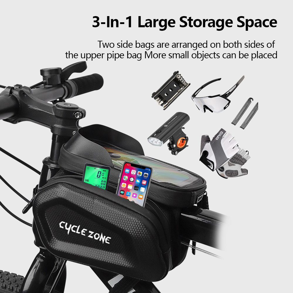 กระเป๋าจักรยานหน้าจอสัมผัสเคสโ - Youtube Phone Accessories บทวิจารณ์และราคา