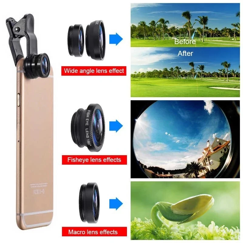 เลนส์โทรศัพท์แบบ 3 in 1 ฟิชอาย - Lens Camera Clip บทวิจารณ์และราคา