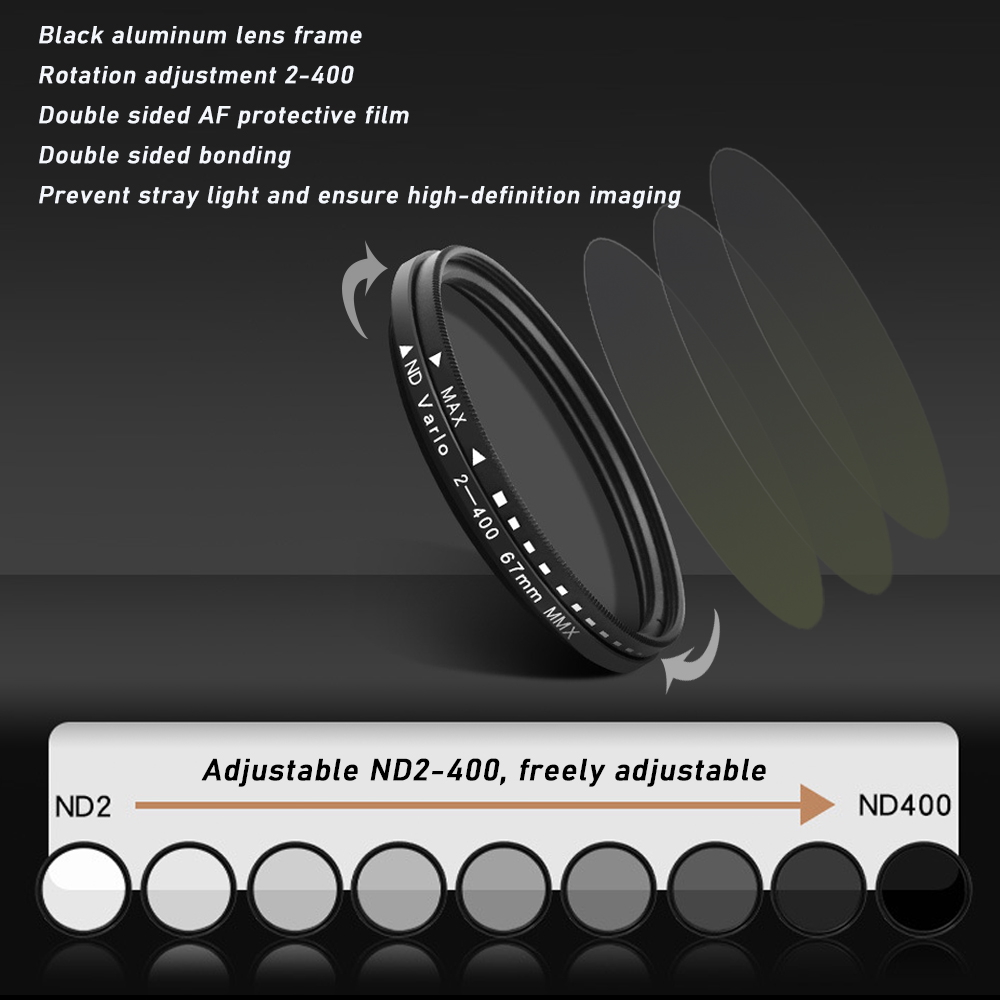 67 มม.Clip-on ND2-400 โทรศัพท์ - Lens Camera Clip บทวิจารณ์และราคา
