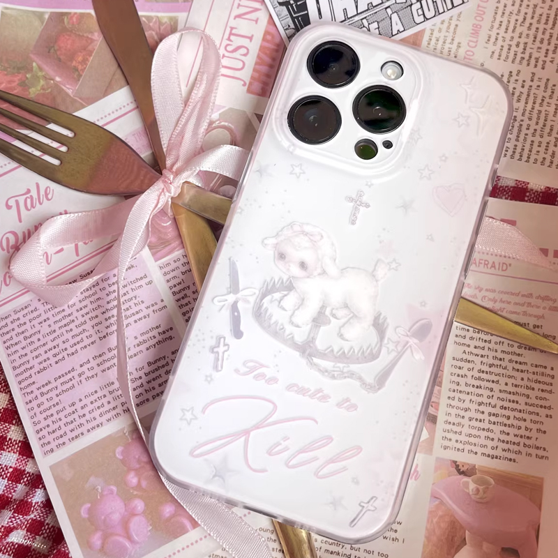 เคสโทรศัพท์ลายการ์ตูนแกะสีชมพู - Phone Accessories For Girls บทวิจารณ์และราคา