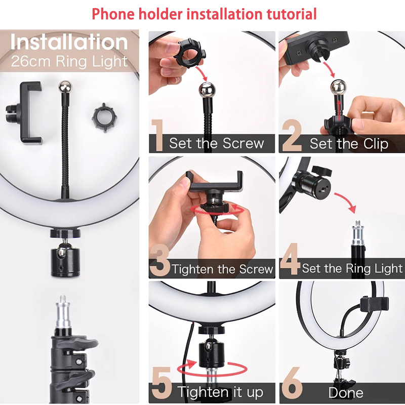 16 ซม.26 ซม.33 ซม.ไฟ LED หรี่แ - Youtube Phone Accessories บทวิจารณ์และราคา