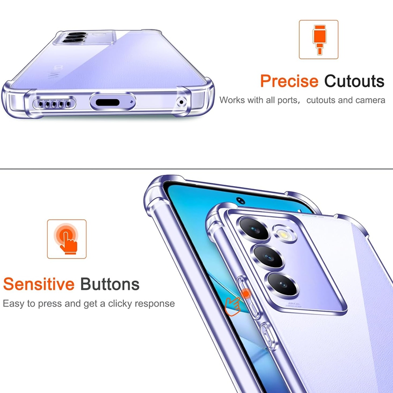 เคส TPU กันกระแทกสี่มุมสำหรับ  - Vivo V40 บทวิจารณ์และราคา